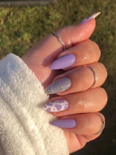 Brown Acrylic Nails, Lilac Nails, Nails Yellow, Lavender Nails, Short Acrylic Nails Designs, Xmas Nails, Pretty Acrylic Nails