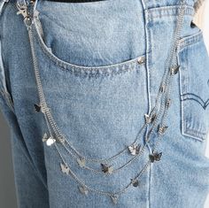 Jean Chains, Indie Accessories, Jeans Chain, Pant Chains, Key Wallet, Chain Fashion, Street Look, Waist Chain, Indie Outfits