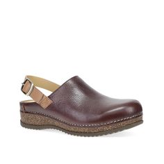 Dansko-Merrin Mule Slide into comfort and style with the Merrin mule from Dansko. Featuring a patented stapled construction with EVA footbed, sustainable cork midsole and a rubber sole, this leather slip-on makes walking a pleasure. The hook and loop slingback strap gives a secure fit. Teacher Shoes, Clog Boots, Shoe Insoles, Boys Boots, Leather Clogs, Leather Shoes Woman, Sandals For Sale, Sneaker Heels, Sneaker Brands