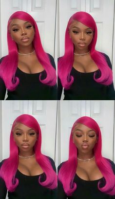 Black Girls Hairstyles Weave, Pink Wigs, Wig Ideas, Hair Business, Fun Hair, Pink Wig, Pretty Ppl, Pretty Hair Color