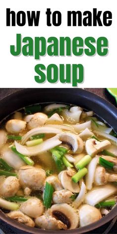 Ginger Soup Asian, Japanese Clear Onion Soup Recipe, Chunky Soups, Japanese Soups, Hibachi Soup, Soup Japanese, Ginger Salad Dressing, Chinese Soups, Ginger Salad