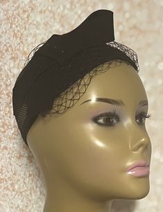 Black Felt Fascinator Half Hat, Weddings, Church, Tea Parties, Mother's Day, mother of the Bride or Groom, and other Special Occasions  Accented with veiling and faux pearls. Black simple and classic. Handmade. Size: Approximately 8 X 4 at its widest parts. SHIPPING  All items for free shipping will be shipped via USPS FIRST CLASS MAIL. Gifts for mom, sister, wife, or yourself. Felt Fascinator, Mail Gifts, Sister Wife, Tea Parties, Black Felt, Beautiful Hats, First Class, Fascinator, Mother Of The Bride