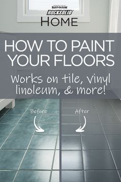 how to paint your floors works on tile, vinyl, linoleum, and more