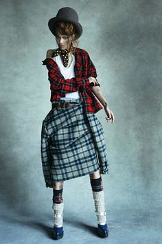 August 2013 Understated Fashion, Gothic Couture, Punk Aesthetics, Freja Beha, Freja Beha Erichsen, Tartan Fashion, Punk Looks, Victorian Aesthetic