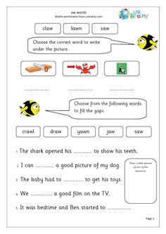 the worksheet for reading and writing with pictures on it, including an image of fish