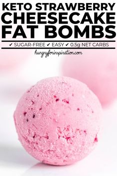 Keto Strawberry Cheesecake Fat Bombs that taste like strawberry ice cream? Yes please! Only 0.5g net carbs per ball, gluten-free and healthy! The perfect keto fat bombs recipe or keto snack! By hungryforinspiration.com #ketodessert #ketosnacks #cheesecake Keto Strawberry Cheesecake, Desserts Keto, Keto Diet Benefits, Starting Keto Diet, Keto Snack, Fat Bomb Recipe, Keto Fat, Perfect Keto, Keto Cheesecake