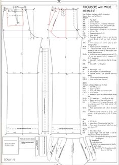 the front and back view of a sewing pattern