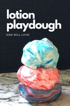 tie dye homemade playdough Lotion Playdough Recipe, Cornstarch Conditioner Dough, How To Make Cloud Dough With Lotion, Cloud Playdough Recipe, Cornstarch Playdough, Homemade Cloud Dough, 2 Ingredient Playdough, Spring Playdough, Soft Playdough Recipe