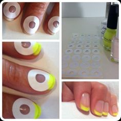 DIY Nail Tips Neon French Manicure, Do It Yourself Nails, Manicure Y Pedicure, Makati, Manicure E Pedicure, Stiletto Nails, French Manicure, Holiday Nails, Beauty Secrets