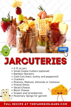 the jar contains many different types of snacks