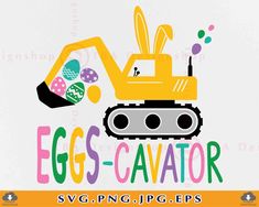 an egg - s - cavator svg file is shown in this image