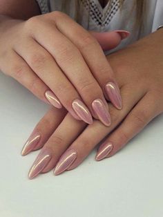 Rose Gold Nails, Pearl Nails, Rose Nails, Birthday Nails, Minimalist Nails, Dream Nails, Nails Inspo, Gold Nails