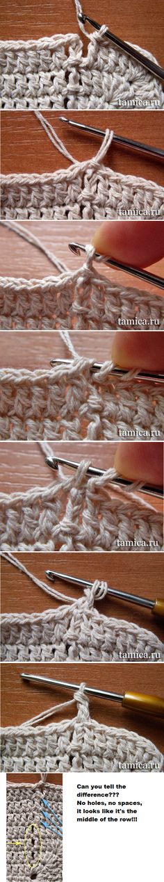 there are many crochet stitches on the table