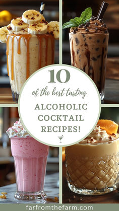 Alcoholic Milkshake Cocktail Recipes Alcoholic Milkshake, Milkshake Cocktails, Alcoholic Punch Recipes, Christmas Drinks Recipes, Boozy Milkshake, Alcoholic Cocktails, Creamy Desserts, Easy Cocktails, Punch Recipes