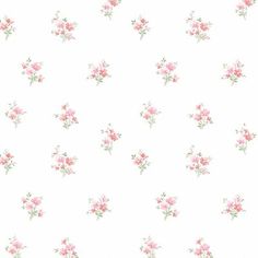 a white background with pink flowers on it