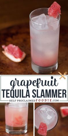 grapefruit tequila slamer recipe with watermelon garnish