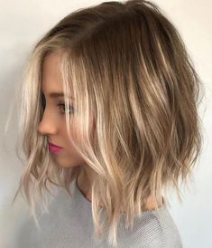 Choppy Blonde Balayage Bob Blonde Balayage Bob, Bob Haircut For Fine Hair, Bob Hairstyles For Fine Hair, Short Hair Color, Haircuts For Fine Hair, Hair Color Balayage, Short Blonde Hair