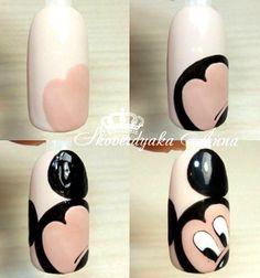 Mouse Nail Art, Nails Art Tutorial, Mickey Mouse Nail Art, Mickey Mouse Nails, Mickey Nails, Nail Art Disney, Nail Art Designs Diy