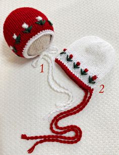 Hello! Thank You for visiting my Workshop! You are viewing adorable newborn Embroidery Christmas bonnet handmade of soft kids yarn.  These will be perfect for Christmas shots, cards, gifts or simply to keep the little heads warm. Size: Newborn READY to ship . Christmas Bonnet, Newborn Embroidery, Newborn Christmas Photos, Christmas Shots, Christmas Newborn, Adorable Newborn, Newborn Christmas, Embroidery Christmas, Bonnet Hat