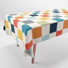 an image of a colorful table cloth