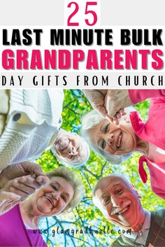 the cover of 25 last minute bulk grandparents day gifts from church