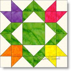 an image of a colorful quilt design