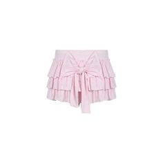 This beautiful pink skirt exudes charm with its coquette style and bow detail on the back. Its short length adds a touch of playfulness and versatility to any outfit. Perfect for those who want to make a statement and stand out in a crowd. Cute Pink Ruffled Shorts, Pink Party Bottoms With Bow, Elegant Short Pink Skirt, Chic Mini Skirt With Ruffles, Chic Pink Mini Skirt For Spring, Feminine Tiered Ruffled Skirt Shorts, Party Cotton Ruffled Skirt Bottoms, Party Mini Skirt With Bow, Fitted Pink Bottoms With Bow