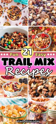 Easy recipes for trail mix the kids and the grownups will love Wedding Trail Mix Ideas, Trail Mix Ingredient Ideas, How To Make Trail Mix Recipes, Easy Trail Mix For Kids, Trail Mix Recipes For Diabetics, Smore Trail Mix Recipe, Horse Show Snacks, Fun Trail Mix Recipes, Summer Trail Mix Recipes