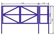 a drawing of a wooden structure with measurements