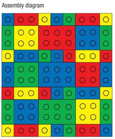 an image of a colorful pattern made out of lego blocks in different colors and sizes