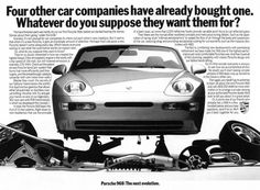 an advertisement for a car with the words four other companies have already bought one whatever do you suppose they want them for?