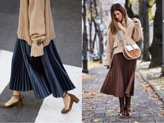 Fall Skirts, Pleated Skirt, Midi Skirt, Street Style, Dresses