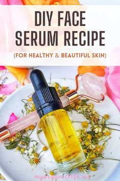 Face Oil Recipe, Diy Anti Aging Serum, Serum Recipe, Natural Face Oil, Anti Aging Homemade