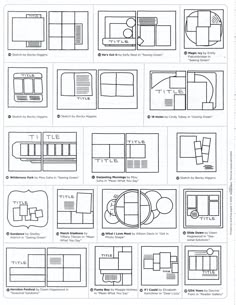 the diagram shows how to use different shapes and sizes for furniture, as well as floor plans