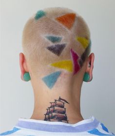 Buzzcut Inspiration, 90s Punk, Buzz Cuts, Punk Culture, Creative Hair Color