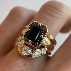 Black Onyx Georgia Ring – Marrow Fine Onyx And Gold Ring, Marrow Fine, Wedding Fairytale, Alt Wedding, Ring Upgrade, Black Onyx Engagement Ring, Onyx Engagement Ring, Cute Engagement Rings, Designer Rings