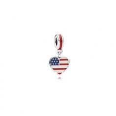 Wear your pride on your bracelet with a PANDORA US Heart Flag Charm available online at PandoraMOA. Bracelets Pandora, Pandora Beads