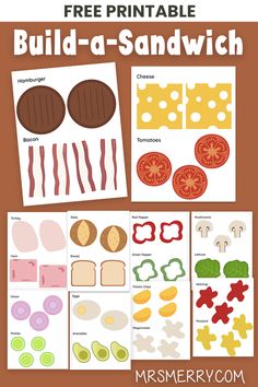 free printable build - a - sandwich worksheet for kids