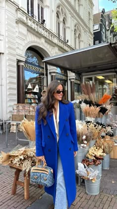 Electric Blue Blazer Outfit, Moda Chic, Elegante Casual, Looks Chic, Winter Fashion Outfits, Elegant Outfit