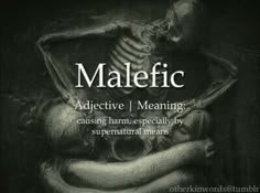 the cover for malefic's album, with an image of a skeleton holding a