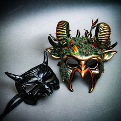 Step Into A Realm Of Mystique And Allure With Our Devil Horned Masquerade Mask Set, Designed To Captivate At Any Event With Its Striking And Bold Design. Perfect For Adding An Air Of Enchantment To Masquerade Balls, Music Festivals, Themed Parties, Or Halloween Events, These Masks Will Transform You Into A Figure Of Intrigue. Unique And Eye-Catching Design_this Exclusive Set Features Two Mesmerizing Masks: * A Men Mask With Sculpted Horns, Offering A Sleek, Bold Look For Those Seeking A Touch Of Black Demon, Demon Mask, Halloween Couple, Halloween Events, Halloween Event, Green Forest, Masquerade Mask, Masquerade Ball, Couple Halloween