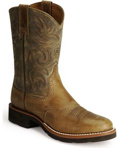 Ariat Men's Heritage Crepe Western Performance Boots - Round Toe, Earth Cowboy Outfit, Western Stuff, Country Cowboy, Ariat Boots, Mens Cowboy, Mens Cowboy Boots, Harness Boots, Boots Mens, Justin Boots