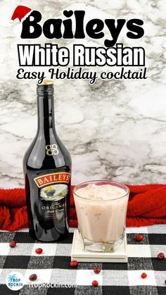 bailey's white russian easy holiday cocktail