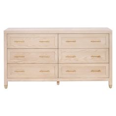 Stella 6 Drawer Double Dresser Dresser Light, French Country Blue, Drawer Lights, Mdf Plywood, Drawer Glides, 9 Drawer Dresser, Chest Dresser, Honey Oak, White Dresser