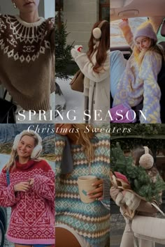 Spring Season Christmas sweaters for the Winter time. Perfect to keep the warm toned girlies warm in the icy weather