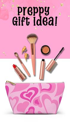 👉Show off your aesthetic style with this super cute makeup bag! 🤩 This little cutie combines style and functionality in one fabulous package and it's the perfect accessory for all your makeup essentials. Your cool new sidekick is ready to use as a 💅makeup bag, but can also be used as a ✏ pencil case, accessory pouch or for pretty much anything! It's the perfect accessory for all aesthetic girls. 💋XOXO Preppy Makeup Bag