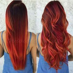 Trendy We Fryzurach, Fire Hair, Summer Hair Color, Red Hair Color, Long Red, Orange Hair, Cool Hair Color, Grunge Hair, Hair Color Trends