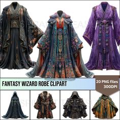 the fantasy wizard robe clipart is available for purchase in stores and on sale now