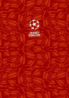 a red background with an abstract pattern and the words jersey connect on it in white letters