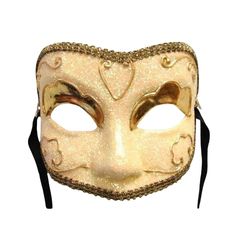 Ideal for Halloween, costume or masquerade parties! One size fits most adults. Yes, you can be the life of the party with this classic Venetian-themed, stunning adult costume mask from Bauer Pacific Imports! Mask has ribbon ties to secure at back of head. Great for wear or display and works with a variety of costume looks and themes. Masquarade Mask, Walmart Card, Masquerade Theme, Paper Mache Mask, Gold Eye Mask, Marvel Tattoos, Venetian Masquerade, Mardi Gras Mask, Carnival Masks